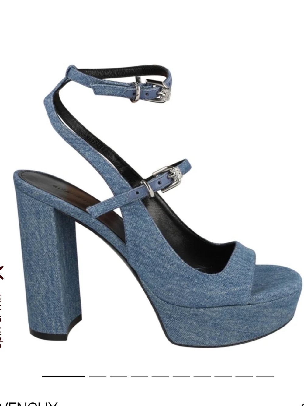 GIVENCHY
Voyou Platform Sandals In Denim